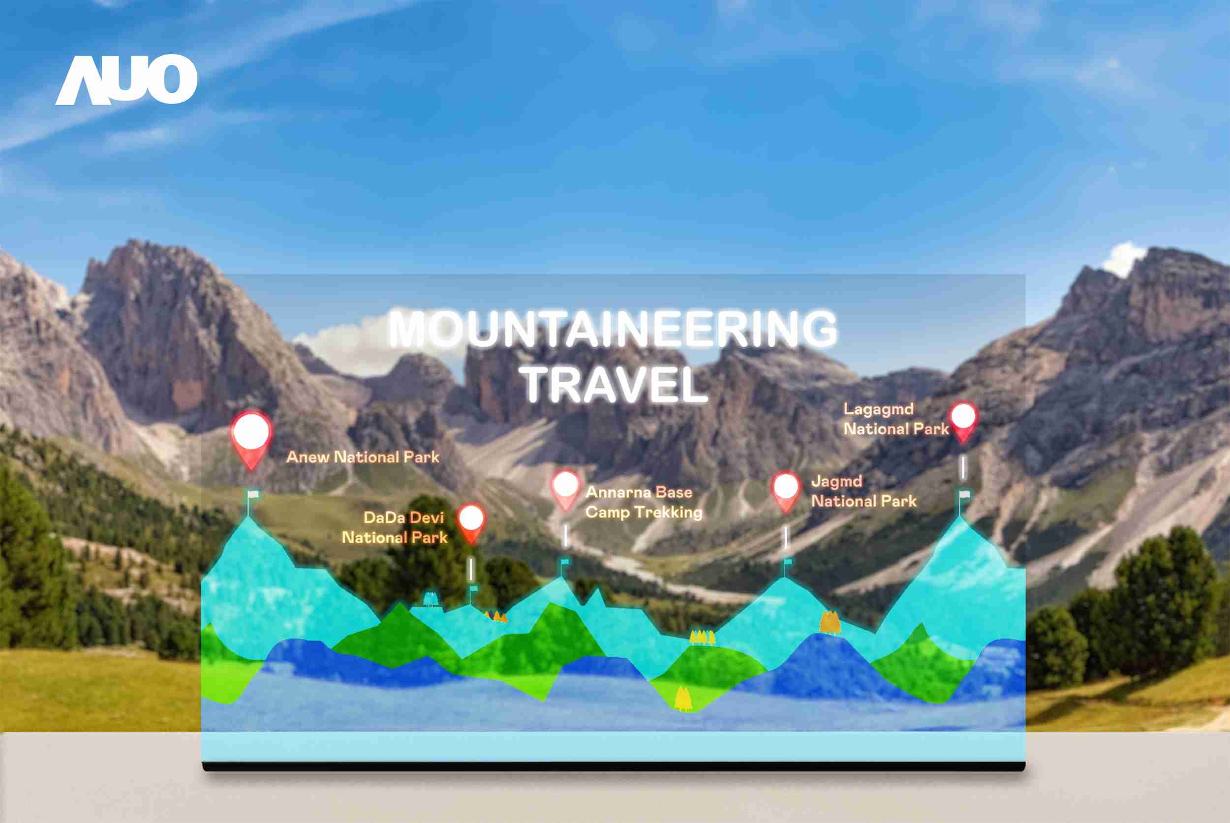 赏金国际展示全球单片尺寸最大(*)42吋透明Micro LED显示器拼接而成的〝64吋透明Micro LED显示器〞，，，，具备高透明度、、、、1,000 nits高亮度、、、广色域、、、采用三边无边框的无缝拼接等多重特色，，，呈现超高清、、、、细腻画质而不遮挡后方视觉，，，，满足层峰需求，，，可广泛运用于零售、、、艺术展览或商业空间等场域